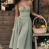 Jutte - Damen Ärmelloses Midikleid