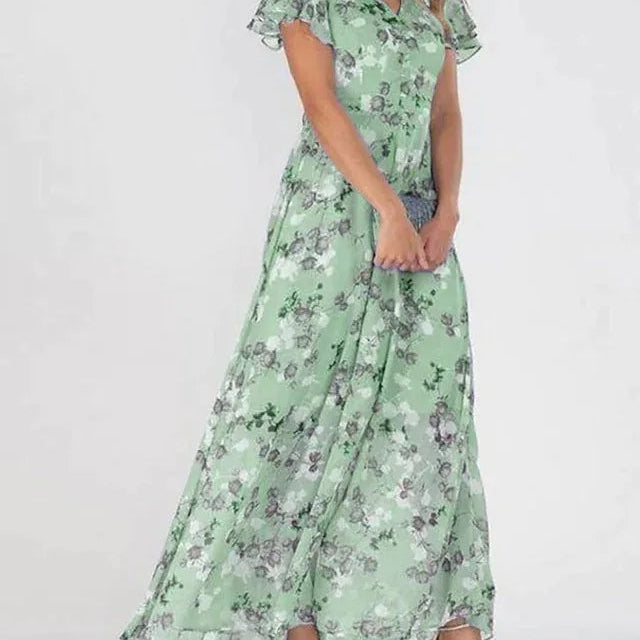Victoria - Elegantes Sommer-Maxikleid mit Blumenprint