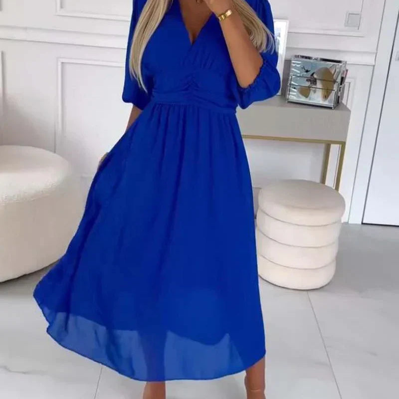 Niobe - Edles Damenkleid mit Mittellangen Ärmeln