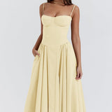 Jutte - Damen Ärmelloses Midikleid