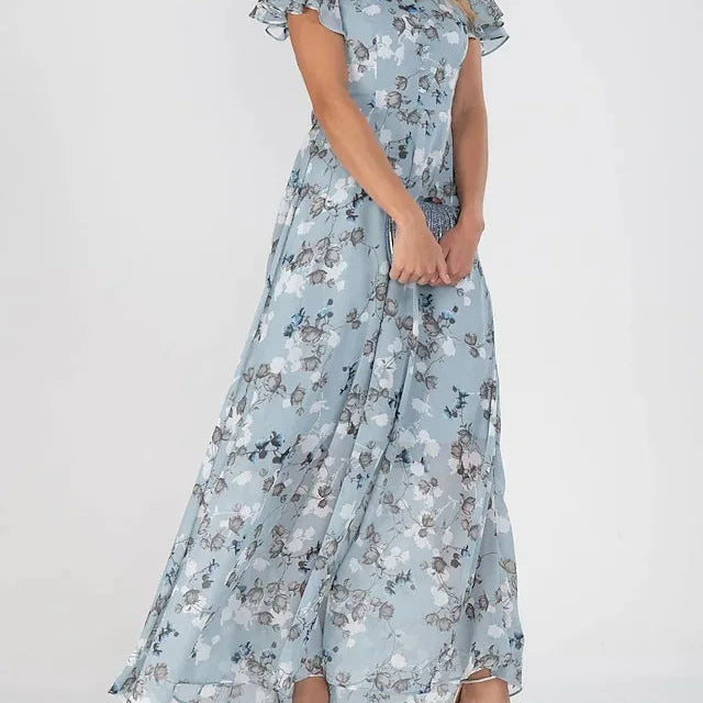 Victoria - Elegantes Sommer-Maxikleid mit Blumenprint