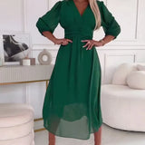 Niobe - Edles Damenkleid mit Mittellangen Ärmeln