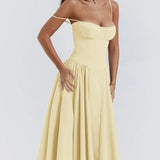 Jutte - Damen Ärmelloses Midikleid
