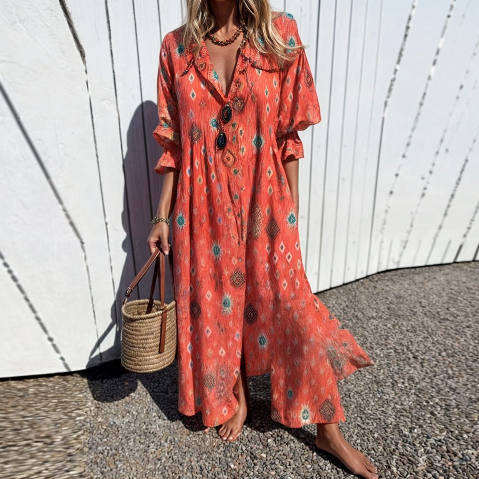 Noelia – Blusenkleid mit lebendigem Blumenprint
