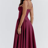 Jutte - Damen Ärmelloses Midikleid