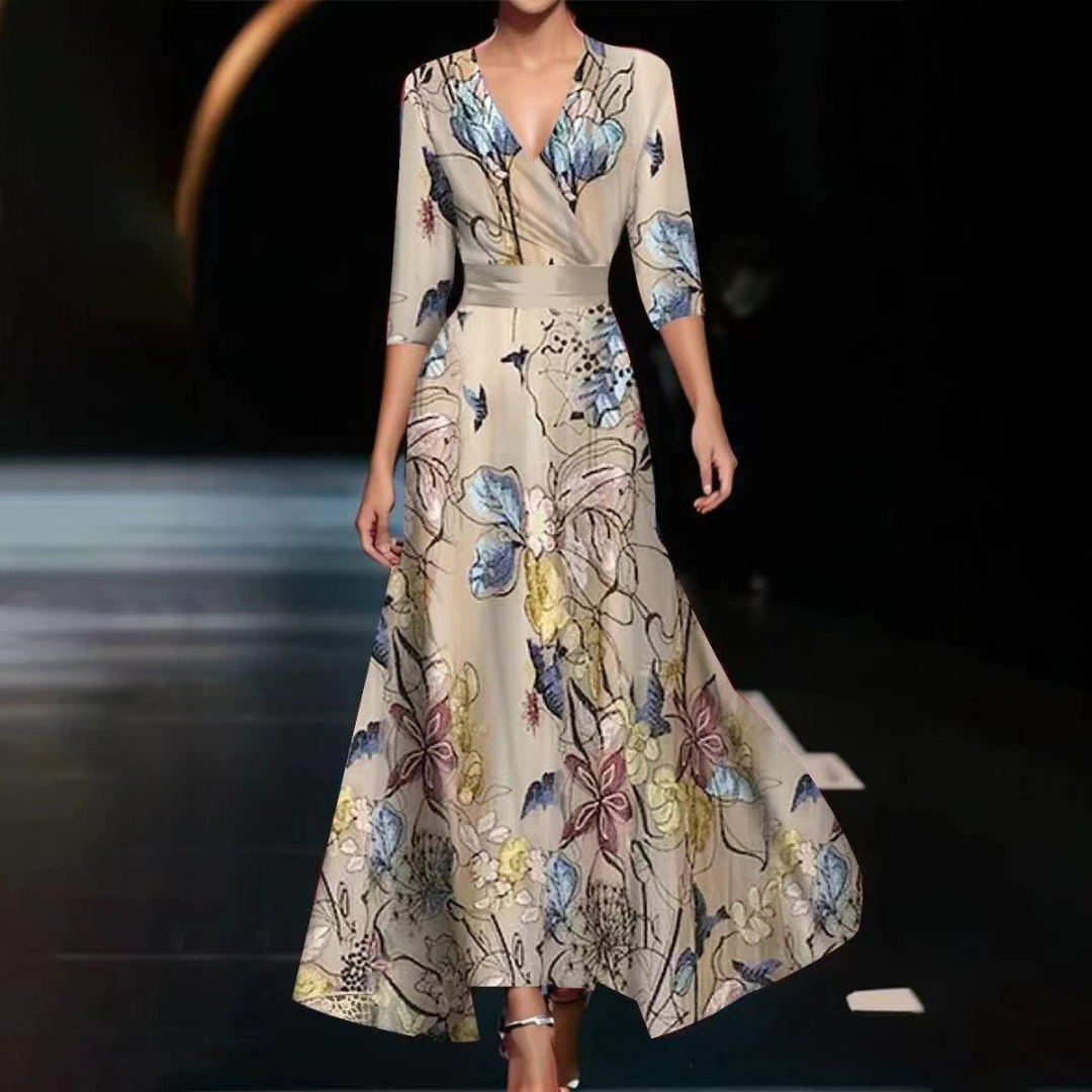 Yuna - Florales Wickelkleid