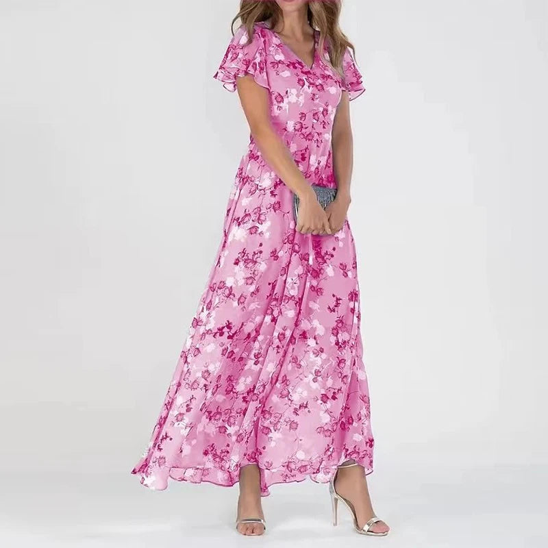 Victoria - Elegantes Sommer-Maxikleid mit Blumenprint