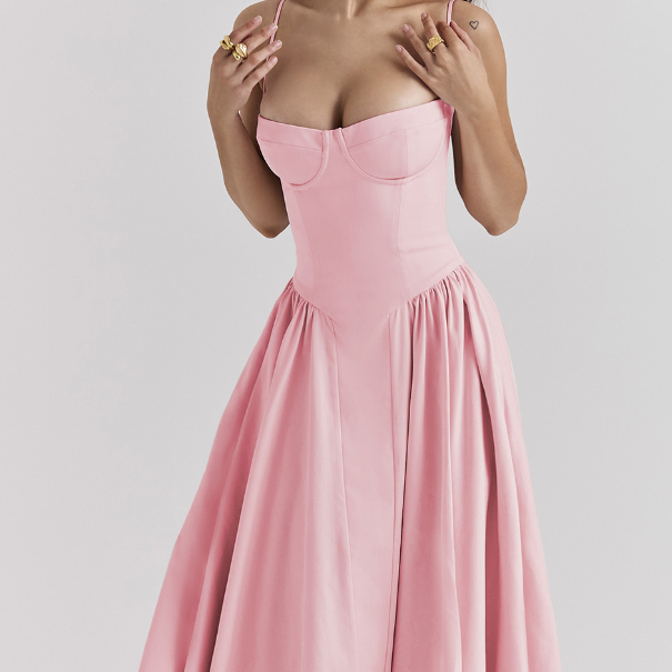 Jutte - Damen Ärmelloses Midikleid