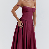 Jutte - Damen Ärmelloses Midikleid